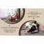 Fauteuil d'appoint compact et moderne avec accoudoirs amovibles, cuir ciré à l'huile orange brûlé