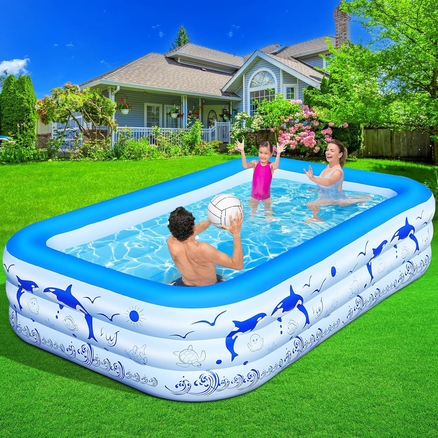INSALER Adult Inflatable Pool 100