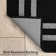 Double Border Machine Tufted Performance Dark Gray/White Rug
