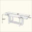 Table de salle à manger extensible rustique, table de cuisine à tréteaux avec deux rallonges amovibles de 12 po-280991949