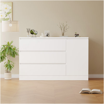 Wooden Side Cabinet With Hidden Drawers