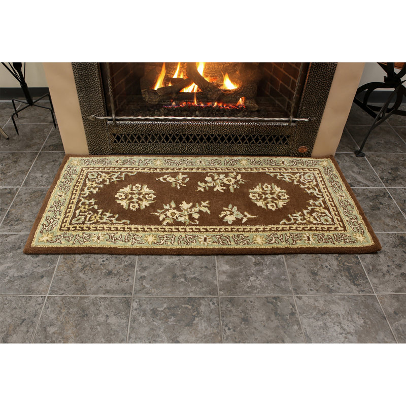 Tapis en laine Rupesh Hearth, H 26 po x l 56 po x P 0,5 po