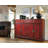 58'' Red Asian Cabinet