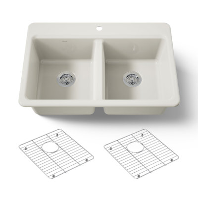 Riverby 33 In. Top-Mount Double-Bowl Kitchen Sink