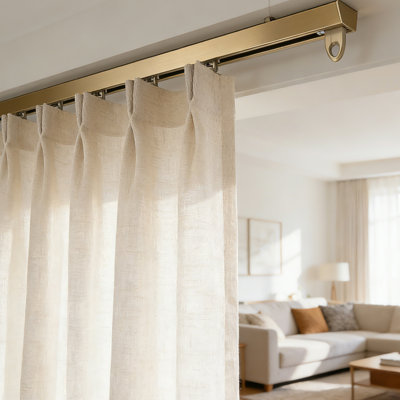 V-shaped Double Track Silent Curtain Rod - Aluminum Track