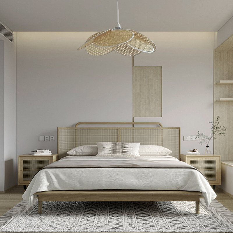 Luminaire suspendu en rotin Boho pour îlot de cuisine Kitchen Farmhouse