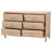 Camodeca Japandi Sun-Bleached Braided Rattan 6-Drawer Dresser