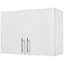 Armoire de buanderie, armoire murale à 2 niveaux avec tablette réglable, armoire de rangement 32 po avec 2 portes, pour salle de bain, cuisine, buanderie