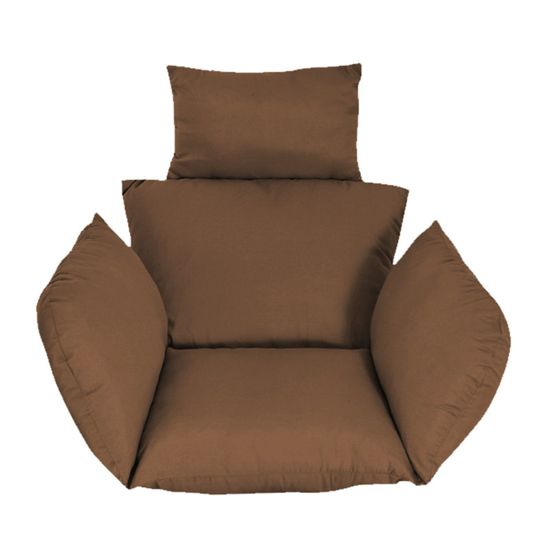 Coussin de chaise Egg, 39,37 x 45,28 x 4,72 po, Café
