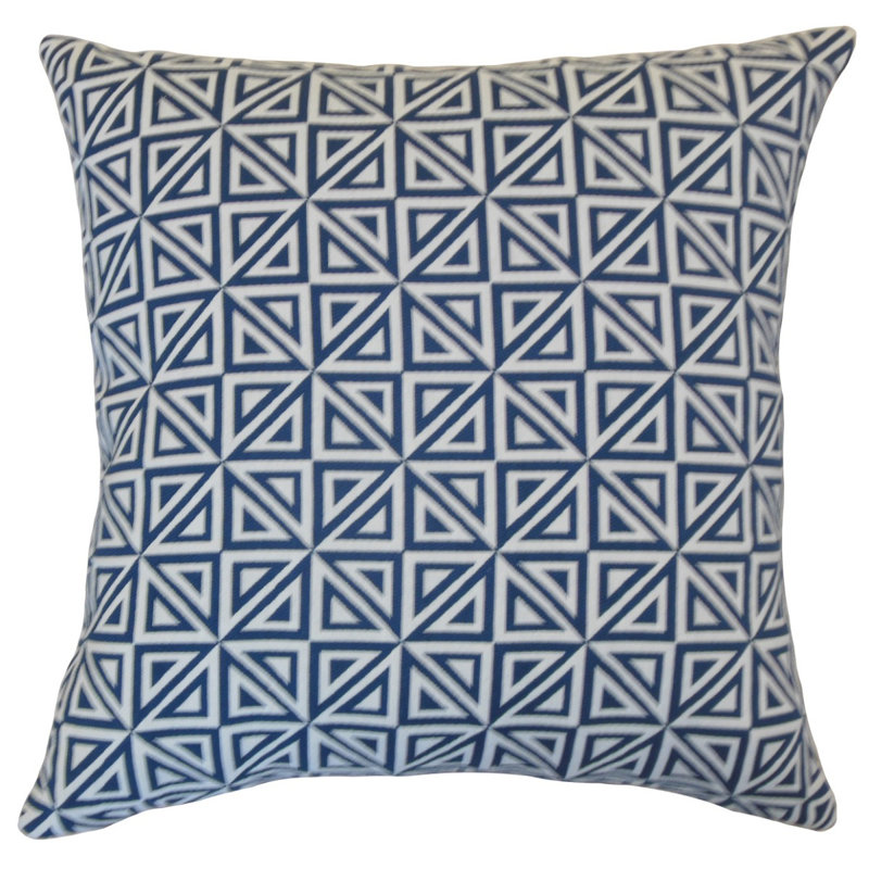 Coussin décoratif géométrique Inaya, Hauteur (18 po) x largeur (18 po), Marina