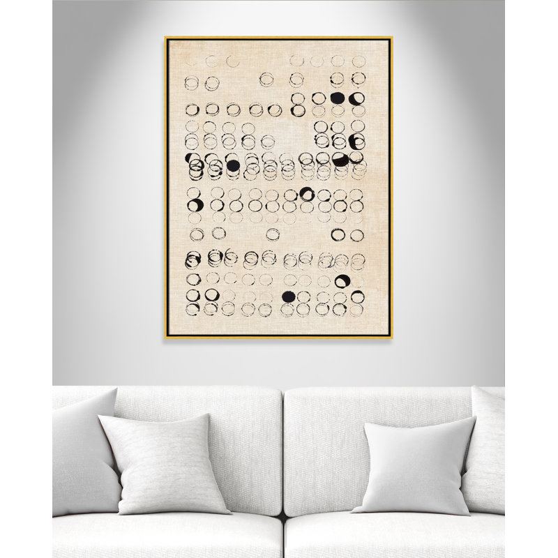 Victorine Dots and Dots Print par, H 41,5 po x l 31,5 po, Doré