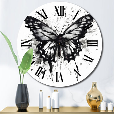 Horloge murale papillon