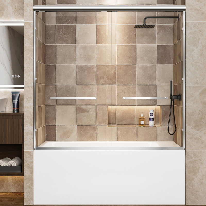 Porte de douche 60 po Widesoft-Close 60,5 po x 60 po