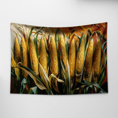 Tapisserie murale légumes maïs doux
