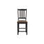 Chaise haute en noir rustique