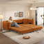 Canapé-lit convertible 3 en 1 de 248 cm (97,7 po), profondeur d'assise de 72 cm (28,4 po), canapé-lit gigogne moderne rembourré, canapé 4 places avec pouf amovible pour appartement, bureau, chambre-1042420269