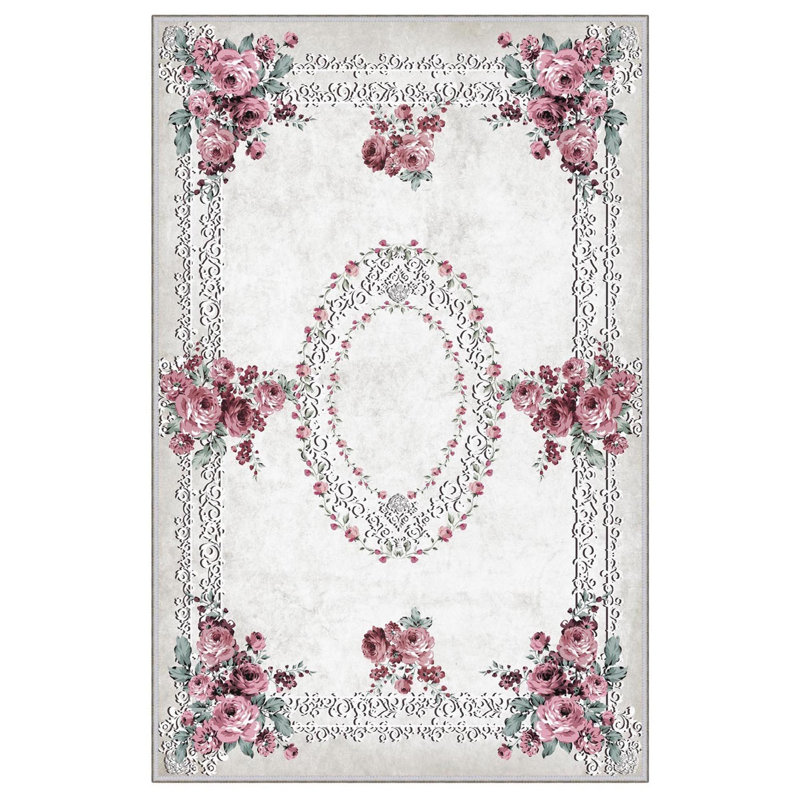 Premium Woven Area Rug, 100% Polyester, 4.6 x 7.2 ft | Antibacterial, Non-Slip PVC Dot Underside | 3D Digital Printing, Machine Washable, Pile Height: 0.3 in | Ideal for Living Room, Bedroom, and Dining Spaces