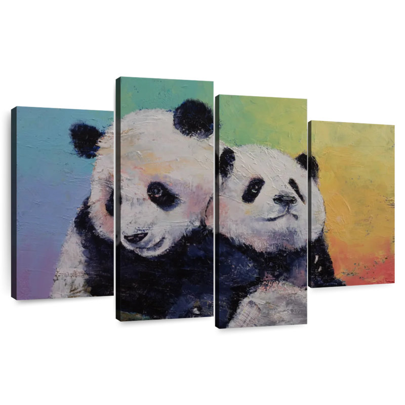 Brampt Panda Hugs, 54" H x 84" W