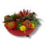 Vase en bois cerise rouge