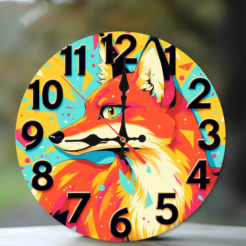 Horloge murale colorée