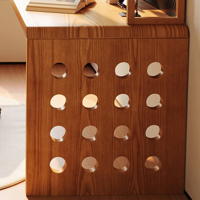 Bureau en bois massif en L Burlywood