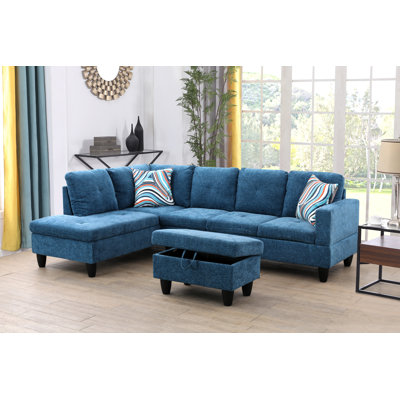 Aadish Upholstered L-Shaped Sectional Left Hand Facing