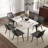 55.12" Modern Artificial Stone  Straight Edge Dining Table-1541143403-1541143398