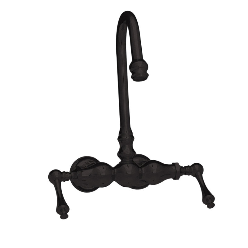 Robinet de baignoire 3 boules avec col de cygne et poignées levier de Strom Living, Bronze huilé
