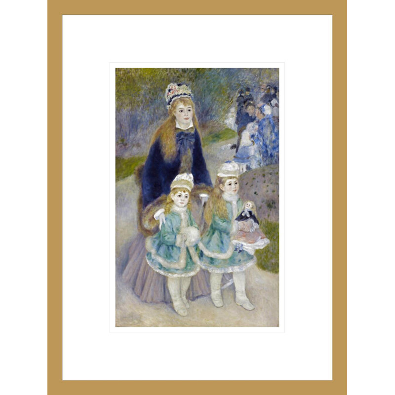 Mère et enfants (La Promenade), Pierre-Auguste Renoir, impression giclée sur cadre, H 16,75 po x l 12,71 po