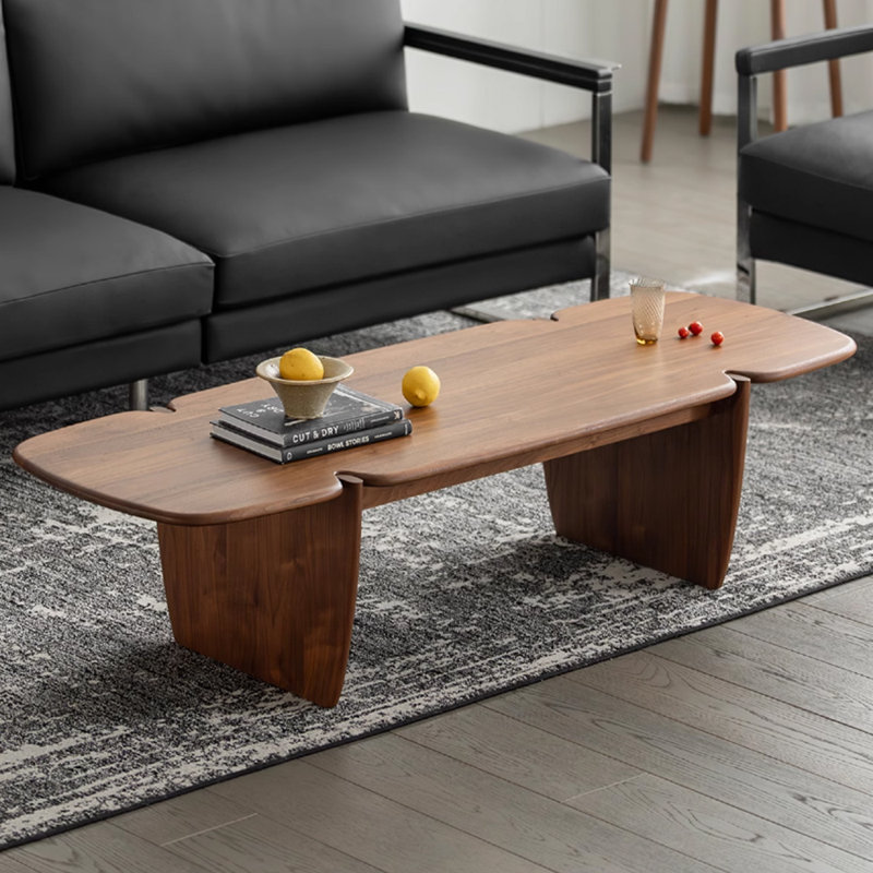 Retro design simple solid wood coffee table