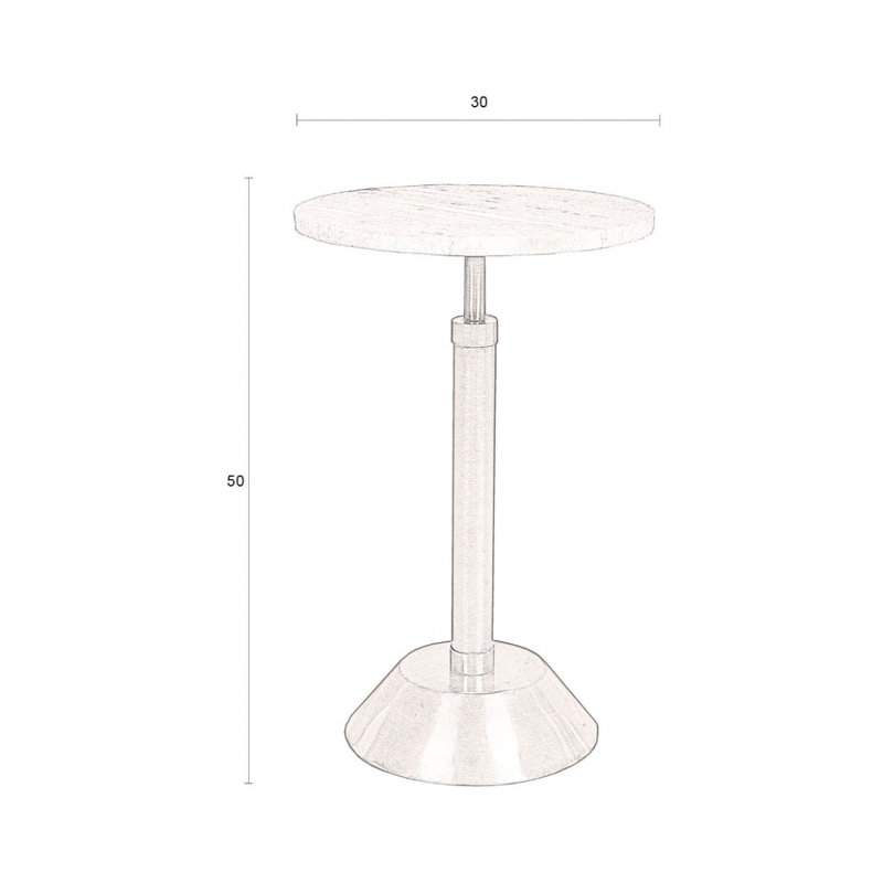 Table de bout à piédestal Sana