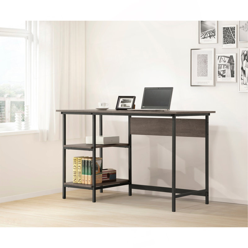 Bureau d'ordinateur gris patiné
