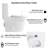 One Ceramic 1.1/1.6 Toilet, Comfort Height, White, Soft Close Seat, & Approved Elongated, 15.55 In