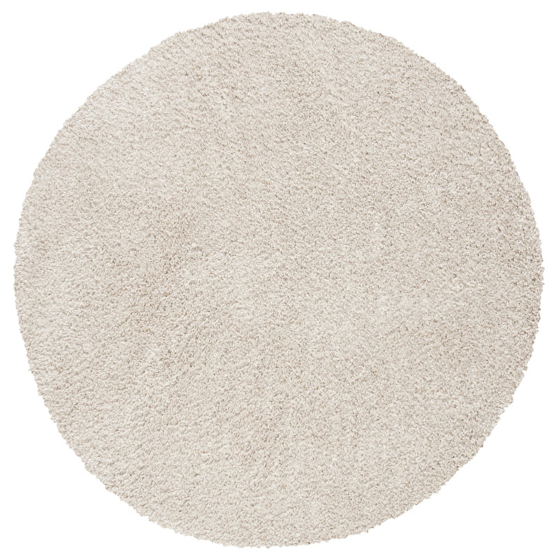 Brittney Shag Performance Solid Color Rug, Round 10', Beige