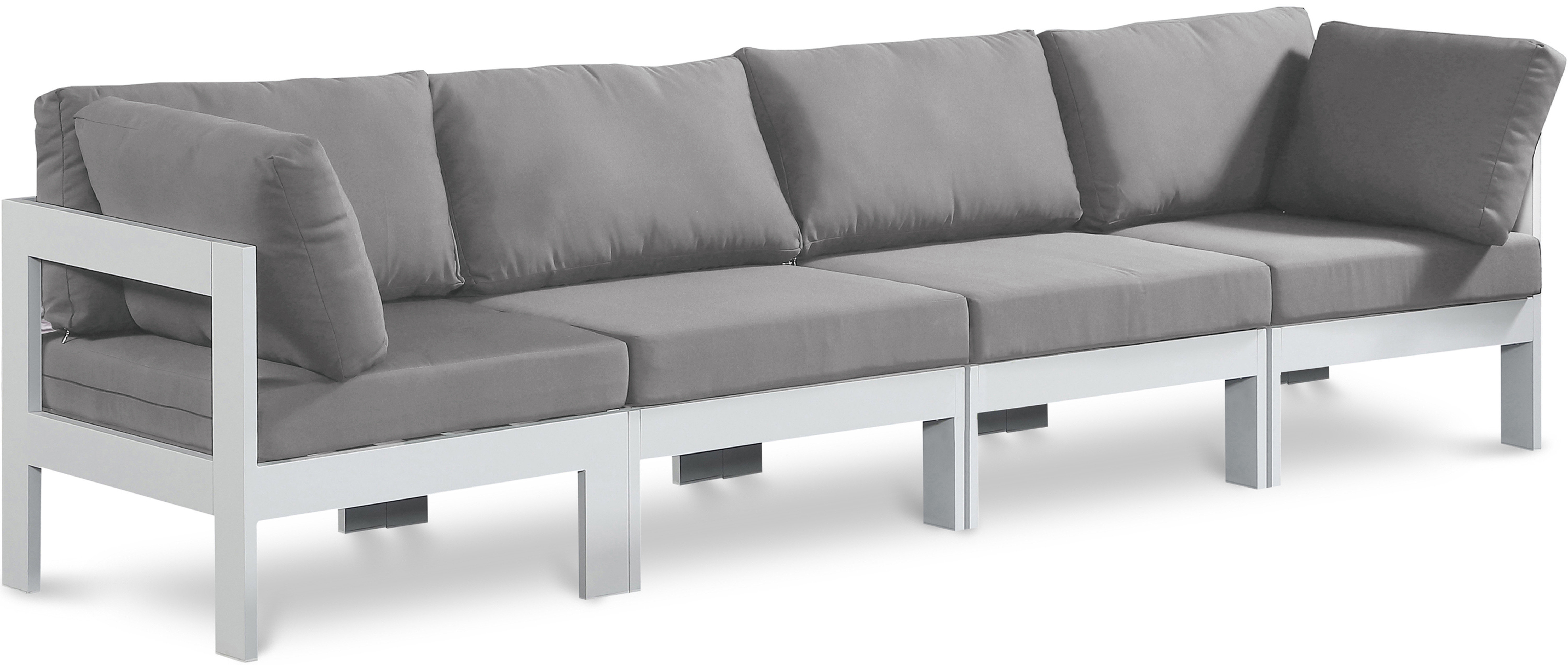 Ebern Designs Kylis 120" Wide Outdoor Patio Sofa with Cushions | Wayfair