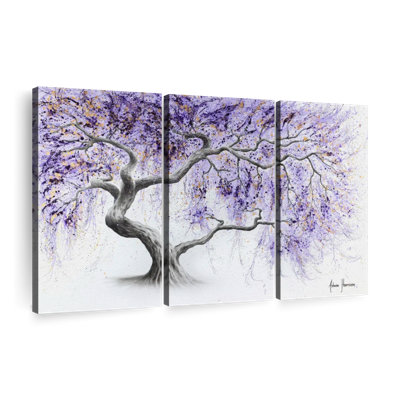 Reproduction sur toile mauve