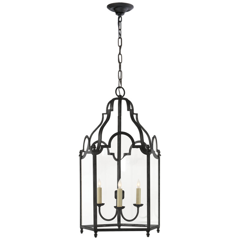 Chapman & Myers French Market Medium Lantern, Blackened Rust