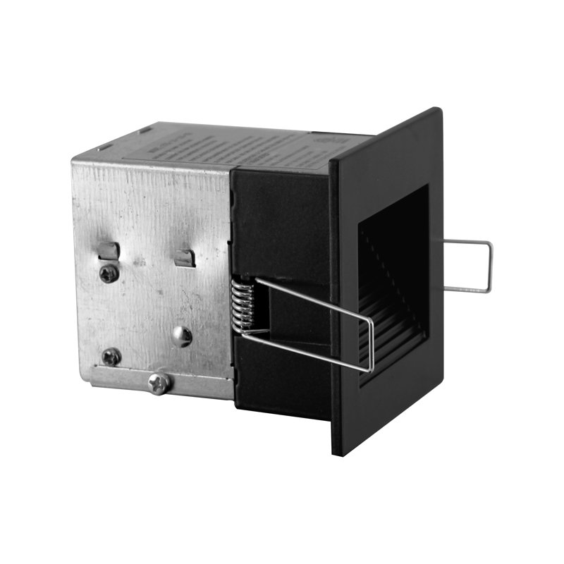 Sleek Square LED Step Light for Indoor/Outdoor, Black Finish