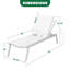 Outdoor 2-piece PVC-Coated Polyester Deckchair Set With 6-level Adjustment
