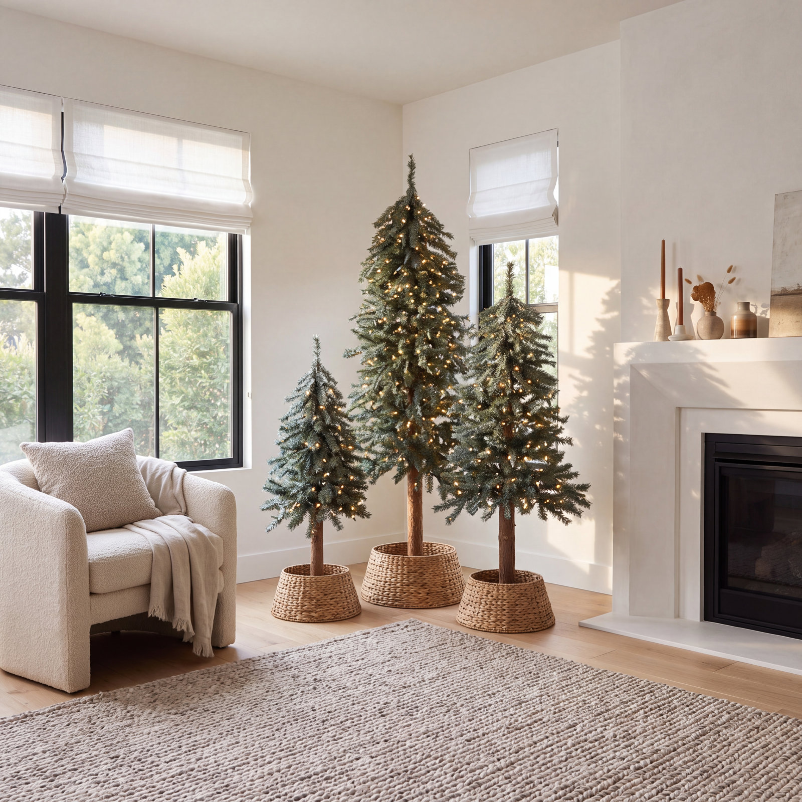 Natural Bark Alpine 9.2' Pine Christmas Tree