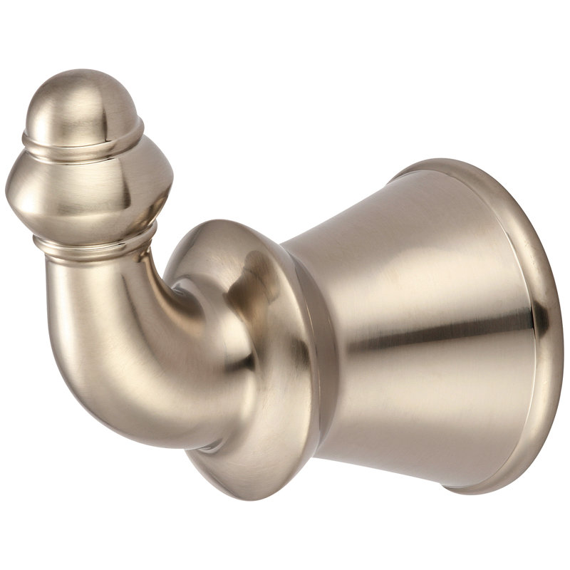 Del Mar Wall Mounted Robe Hook, Brushed Nickel