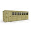 Total Sheds 20ft x 5ft Pent Garden Shed - Single Door - With Windows - Pressure Treated Timber - UK Manufactured