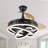 Brynnly 42" Retractable DC Motor Ceiling Fan with LED Lights, Remote 3-Color 6-Speed-947024745