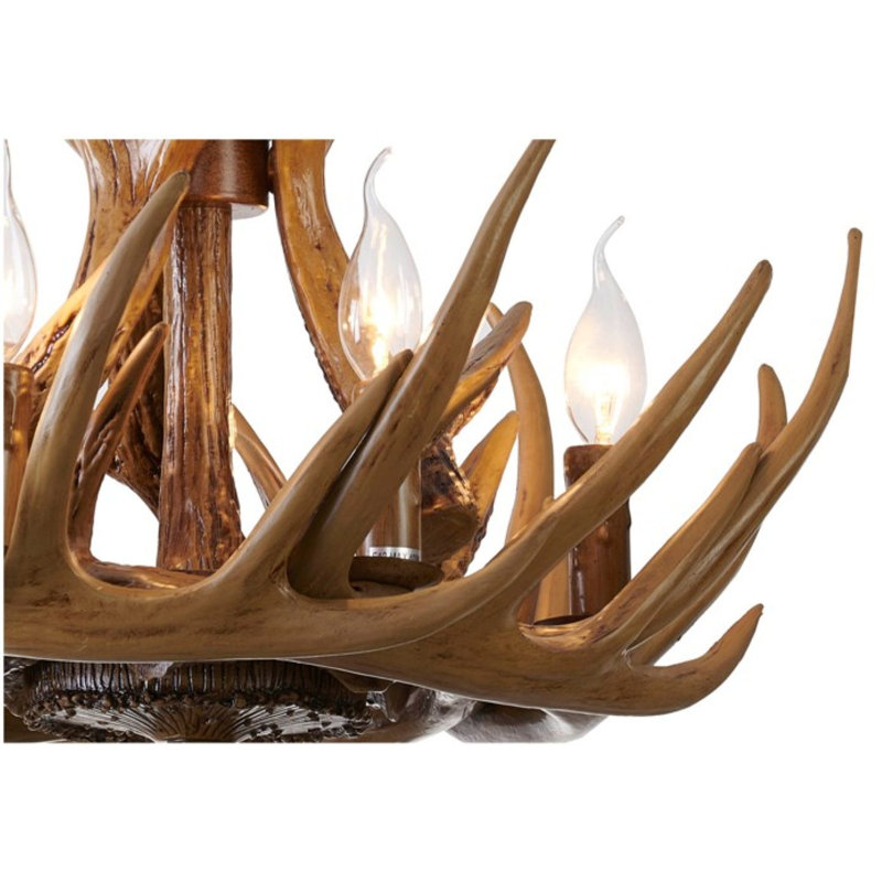 Lustre en bois 6 lumières Dimitri
