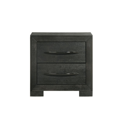 Walla 2-Drawer Nightstand in Black by Latitude Run