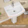 Rectangular Pedestal Bathroom Sink With Overflow