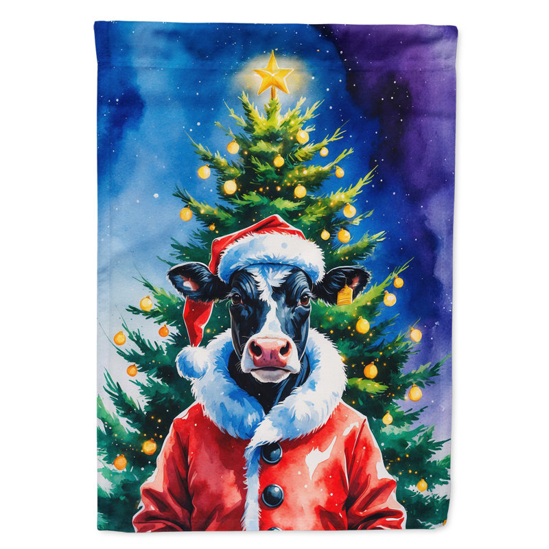 Drapeau de jardin de Noël, Vache
