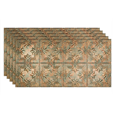 24.375'' L x 48.375'' W Embossed Vinyl Glue Up Ceiling Tile