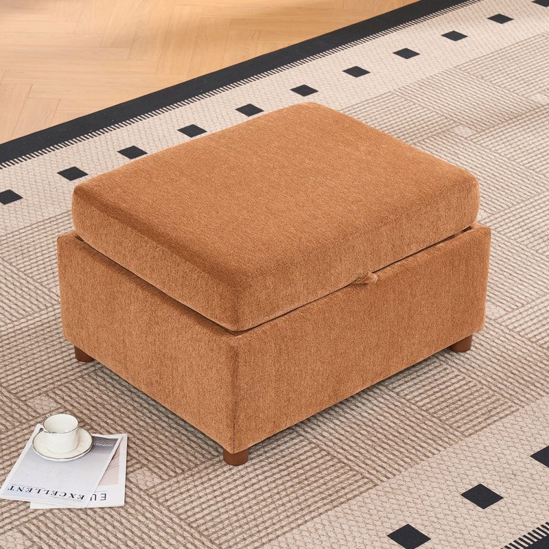  Repose-pieds modulaire modulaire, orange, 19.29" H x 31.5" W x 26.38" D, Orange