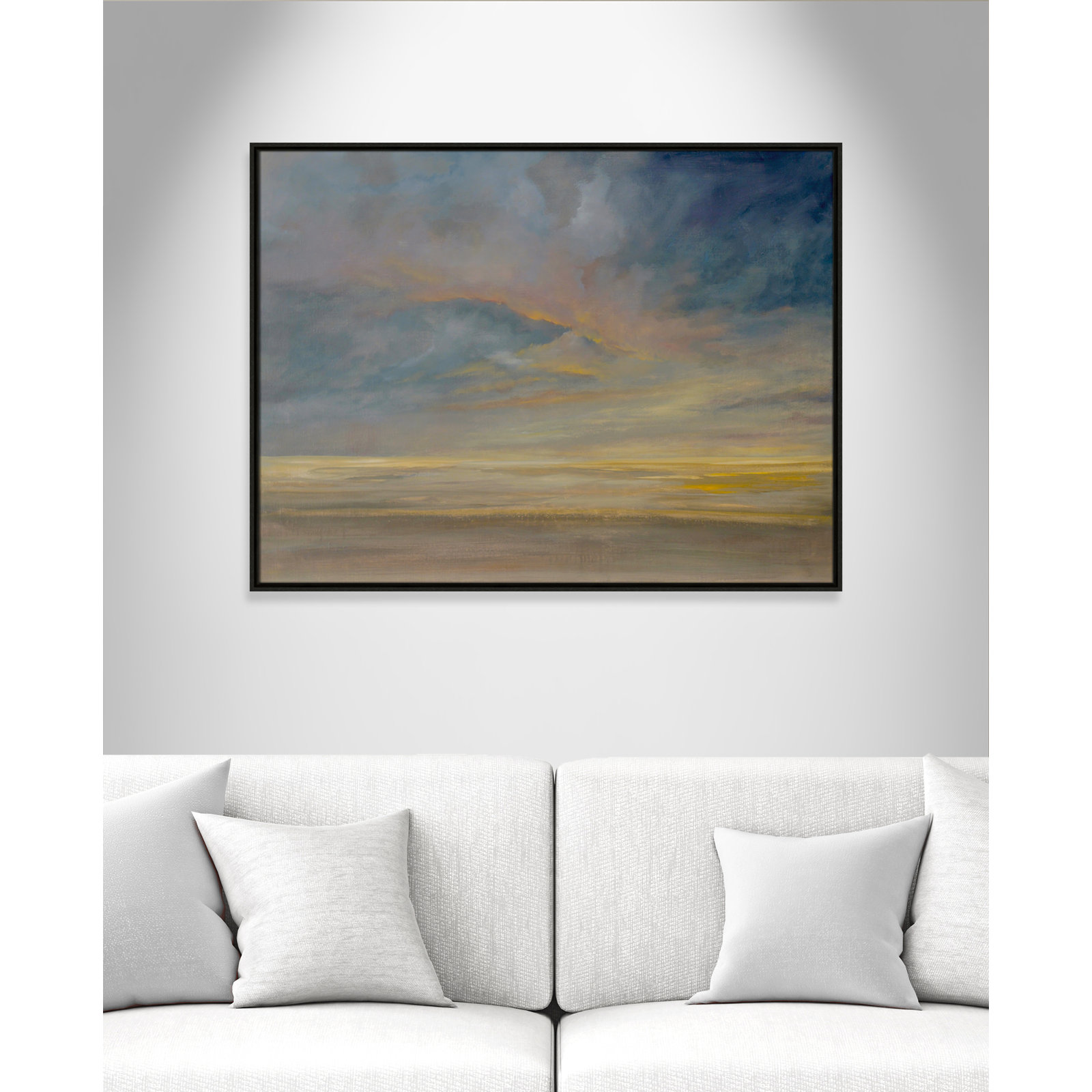 Saffi "Dawning Unrest" Painting, 31.5" H x 41.5" W, Black
